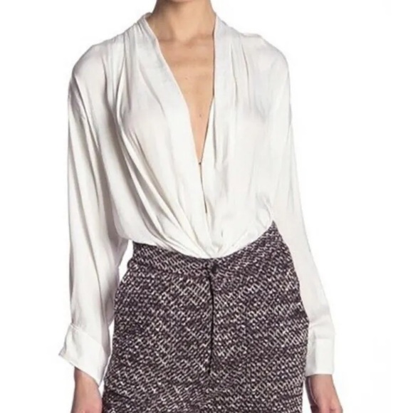 Free People Tops - Free People • Ladylike Bodysuit white medium